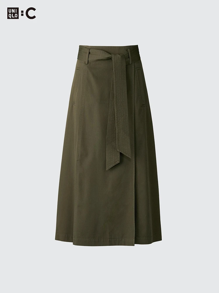 Belted Flared Skirt