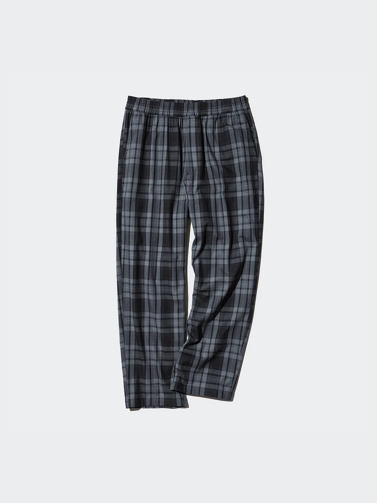 Flannel Easy Ankle Pants | Checked