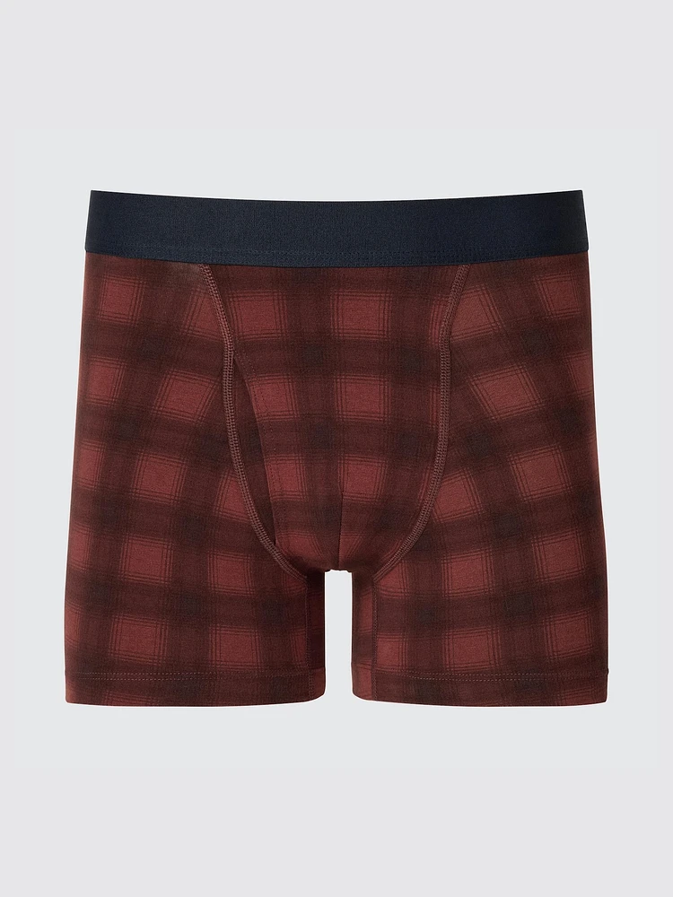 Cotton Boxer Briefs | Checked