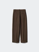 2WAY Pleated Straight Pants