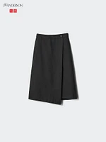 Wool Blend Wrap Skirt