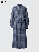 Belted Shirt Dress | Checked