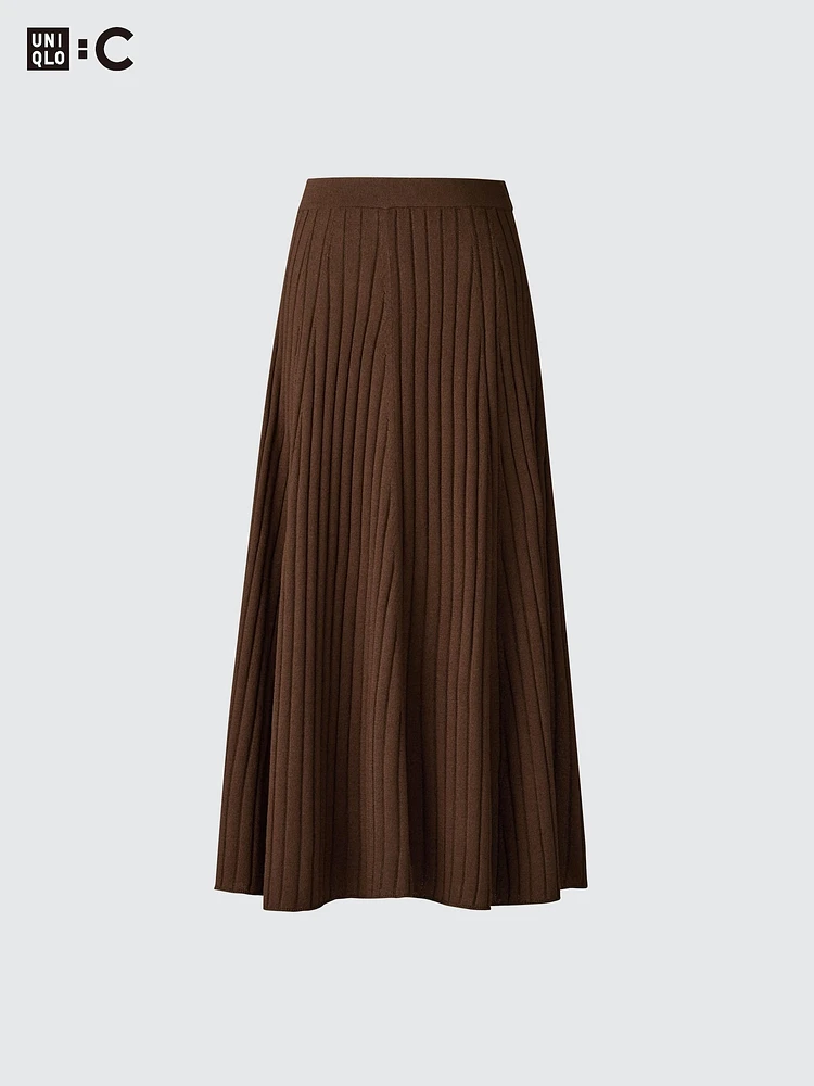 Merino Blend Ribbed Skirt