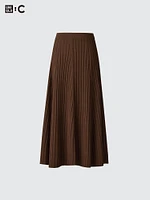 Merino Blend Ribbed Skirt