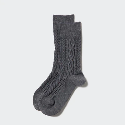 Color Nep Cable Socks