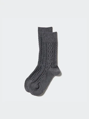 Color Nep Cable Socks