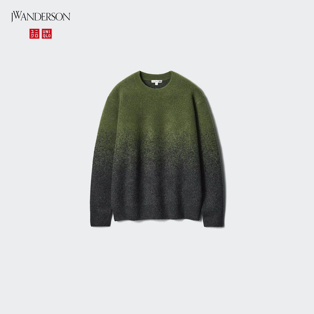 SOUFFLÉ YARN GRADATION CREW NECK SWEATER