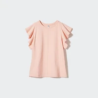 RUFFLE SLEEVE T-SHIRT