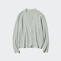 WASHABLE KNIT RIBBED CARDIGAN