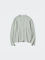 Washable Knit Ribbed Cardigan