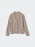 Washable Knit Ribbed Cardigan