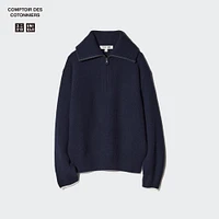 LAMBSWOOL HALF ZIP SWEATER