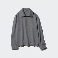 Brushed Jersey Half-Zip Pullover Shirt