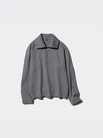 Brushed Jersey Half-Zip Pullover Shirt