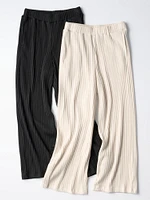 RIBBED WIDE PANTS