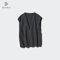 3D Knit Souffle V-Neck Vest