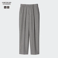 TWEED PLEATED TAPERED PANTS