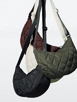 Round Shoulder Bag | Quilted