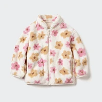 Fluffy Yarn Fleece Full Zip Jacket | Printed