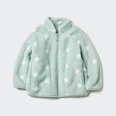 Fluffy Yarn Fleece Full Zip Jacket | Printed