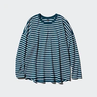 Smooth Cotton Oversized T-Shirt | Striped