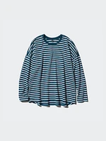 Smooth Cotton Oversized T-Shirt | Striped