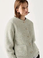 Pile Lined Fleece Cardigan