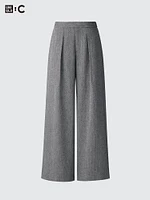 Pleated Wide Pants | Tweed