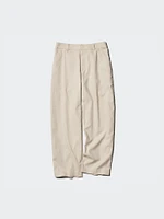 LINEN COTTON TAPERED PANTS