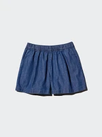 Cotton Denim Easy Shorts | 3"