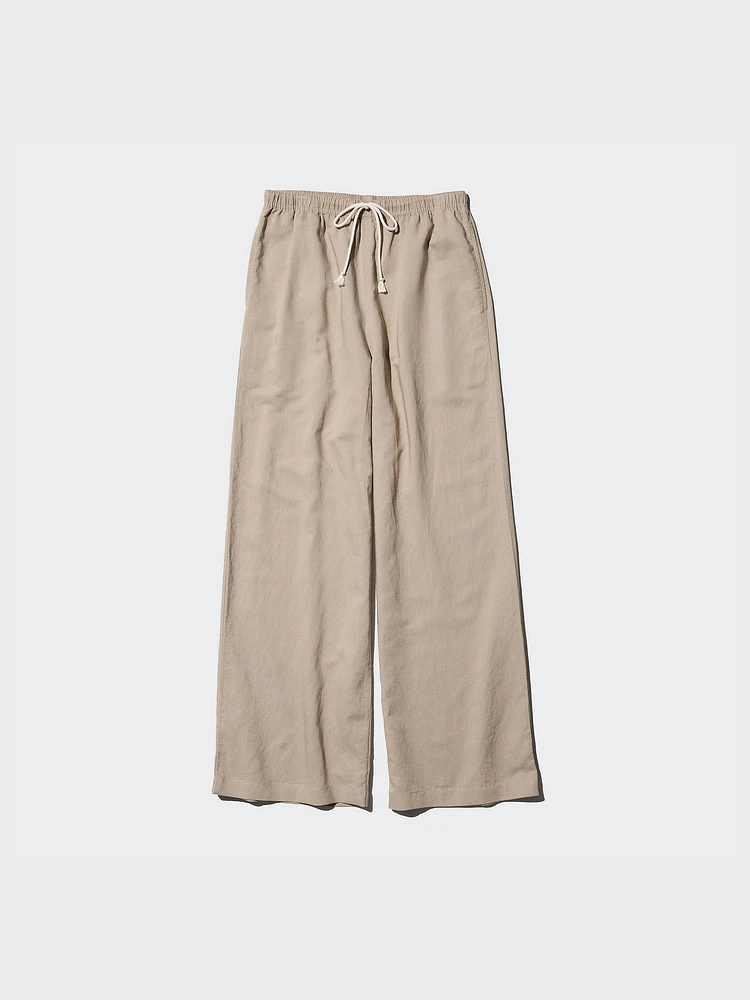 LINEN BLEND EASY PANTS