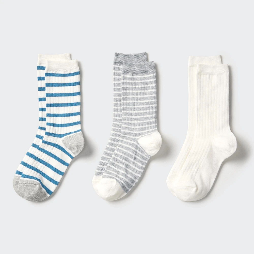 STRIPED MESH SOCKS | 3 PAIRS