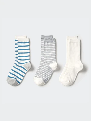 STRIPED MESH SOCKS | 3 PAIRS