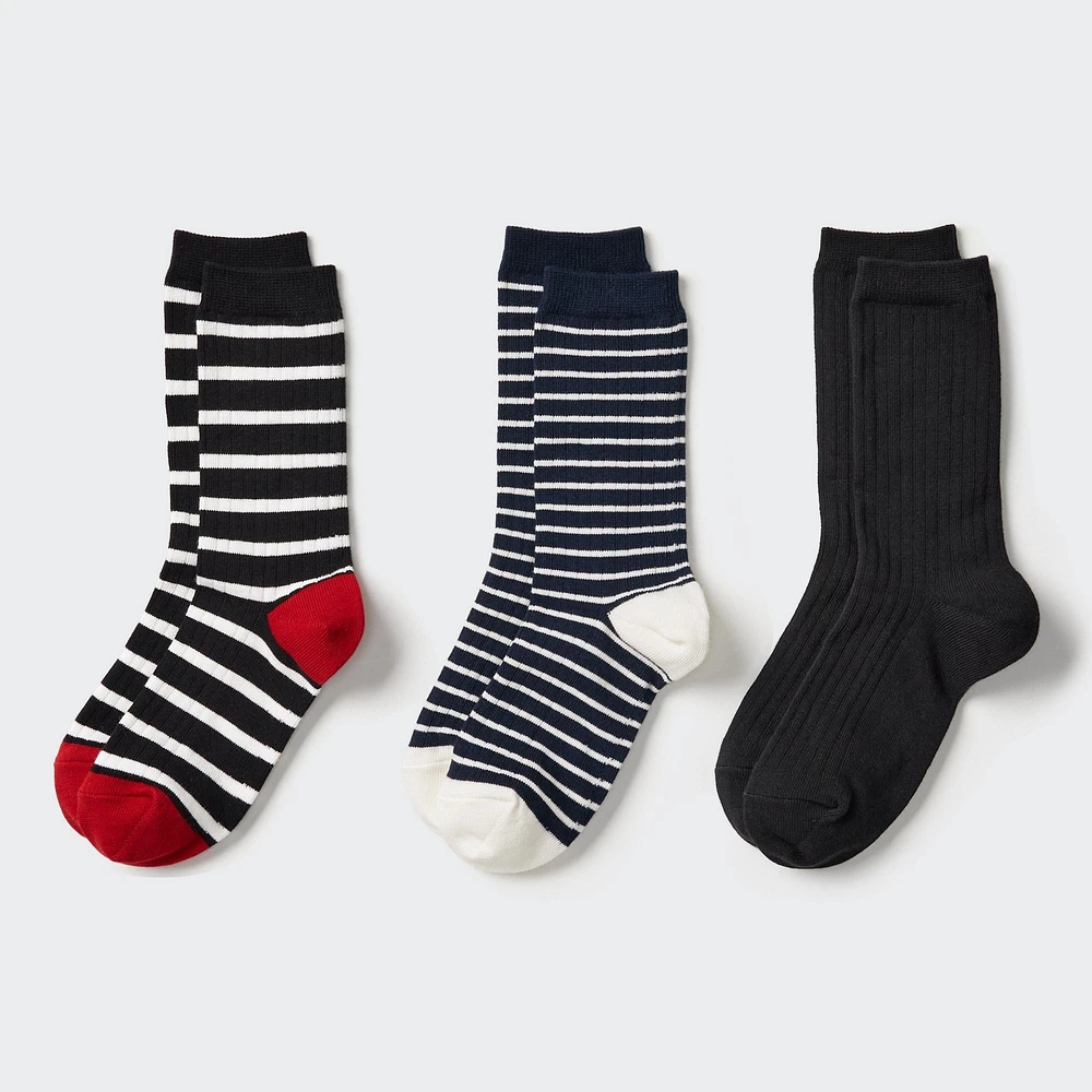 STRIPED MESH SOCKS | 3 PAIRS