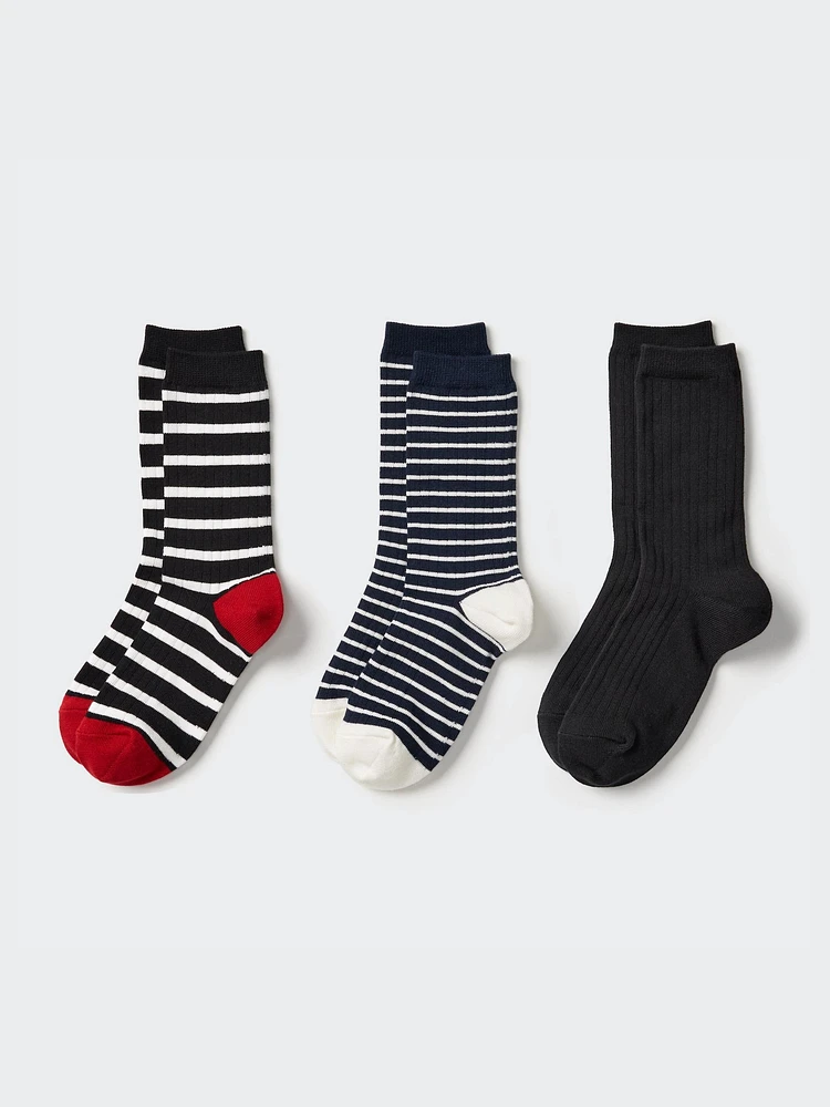 STRIPED MESH SOCKS | 3 PAIRS