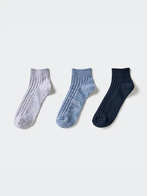 Mix Yarn Short Socks | 3 Pairs