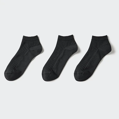 RIBBED SHORT SOCKS | 3 PAIRS