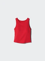 RIBBED CROPPED BRA SLEEVELESS TOP