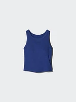 RIBBED CROPPED BRA SLEEVELESS TOP