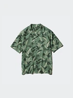 MODAL COTTON OPEN COLLAR SHIRT