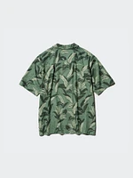 MODAL COTTON OPEN COLLAR SHIRT