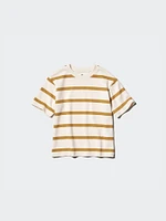 AIRism COTTON STRIPED CREW NECK T-SHIRT