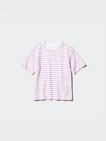 AIRism Cotton Striped Crew Neck T-Shirt