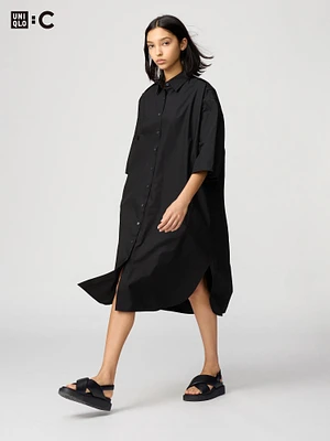 COTTON OVERSIZED SHIRT DRESS