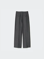 Pleated Wide Pants | Checked