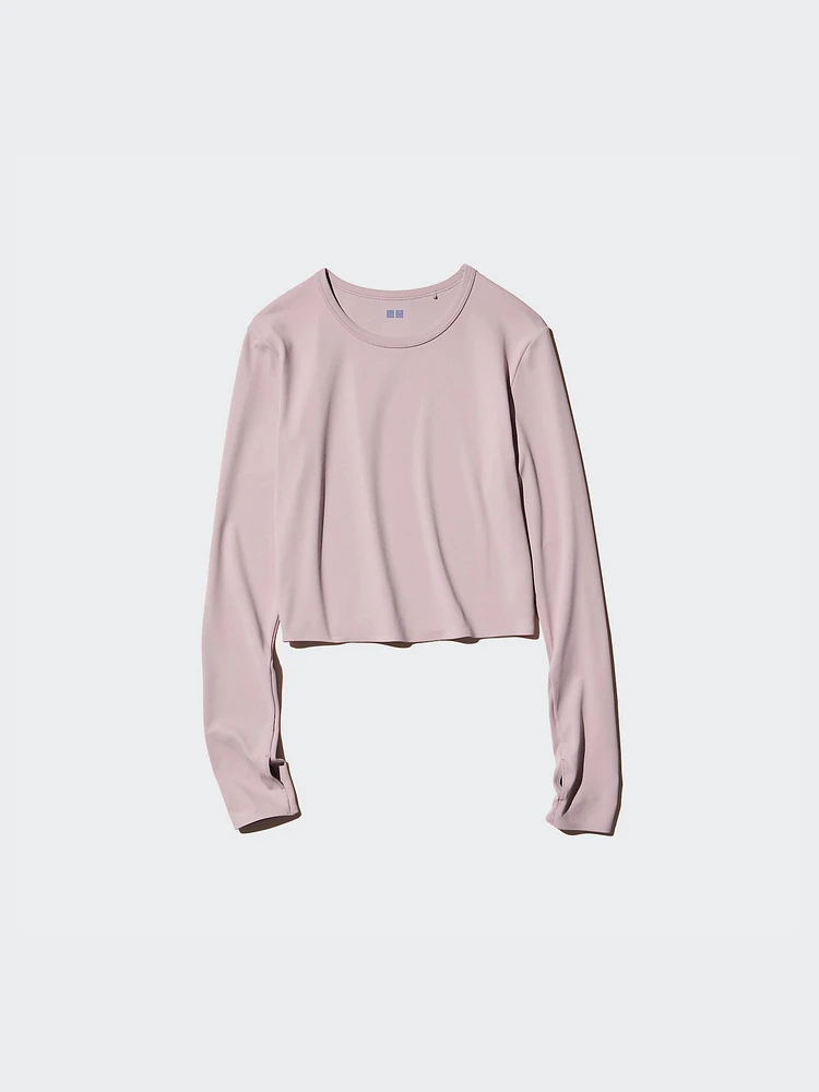 EXTRA STRETCH AIRism CROPPED T-SHIRT | LONG SLEEVE