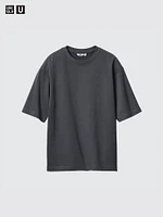 AIRism COTTON OVERSIZED CREW NECK T-SHIRT