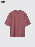 AIRism COTTON OVERSIZED CREW NECK T-SHIRT