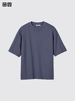 AIRism COTTON OVERSIZED CREW NECK T-SHIRT
