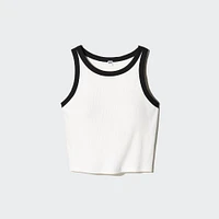 RIBBED CROPPED BRA SLEEVELESS TOP